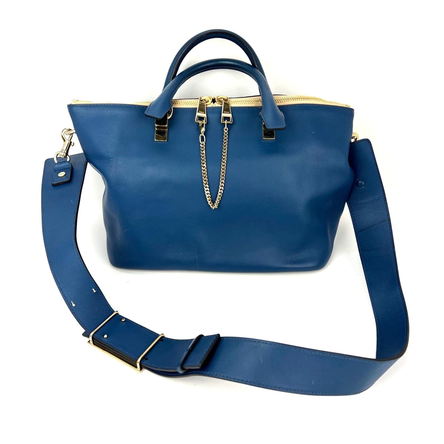 
                  
                    Chloe Baylee Medium Blue Leather Tote Bag
                  
                