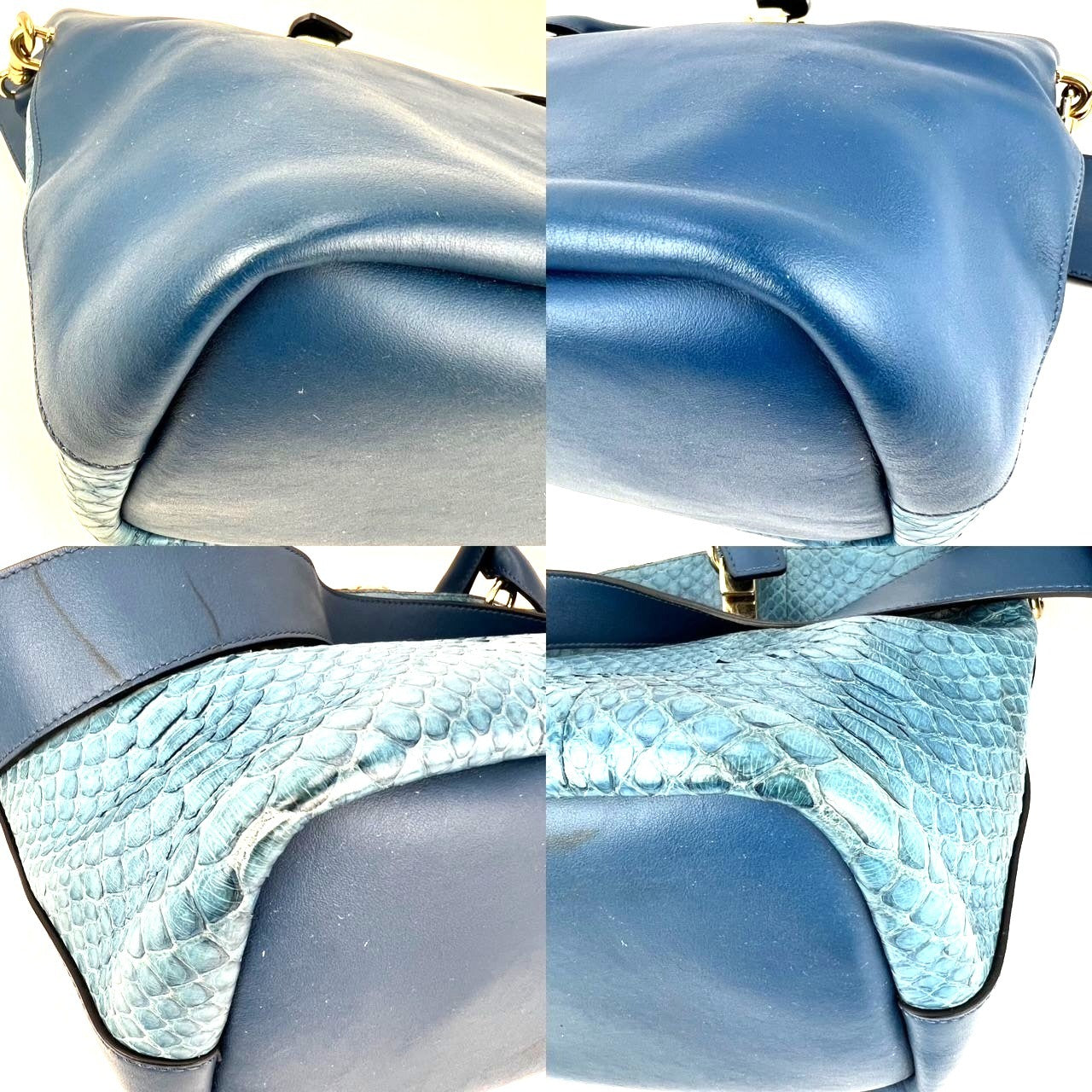 
                  
                    Chloe Baylee Medium Blue Leather Tote Bag
                  
                