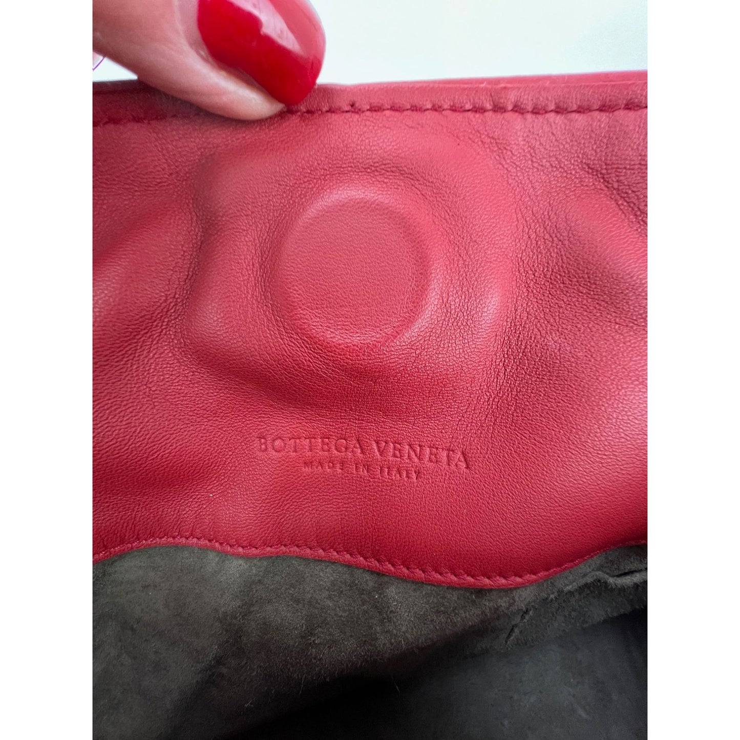 
                  
                    Bottega Veneta Red Intrecciato Leather Shoulder Tote Bag
                  
                