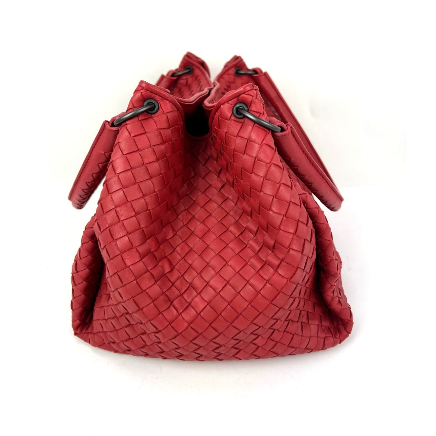 
                  
                    Bottega Veneta Red Intrecciato Leather Shoulder Tote Bag
                  
                