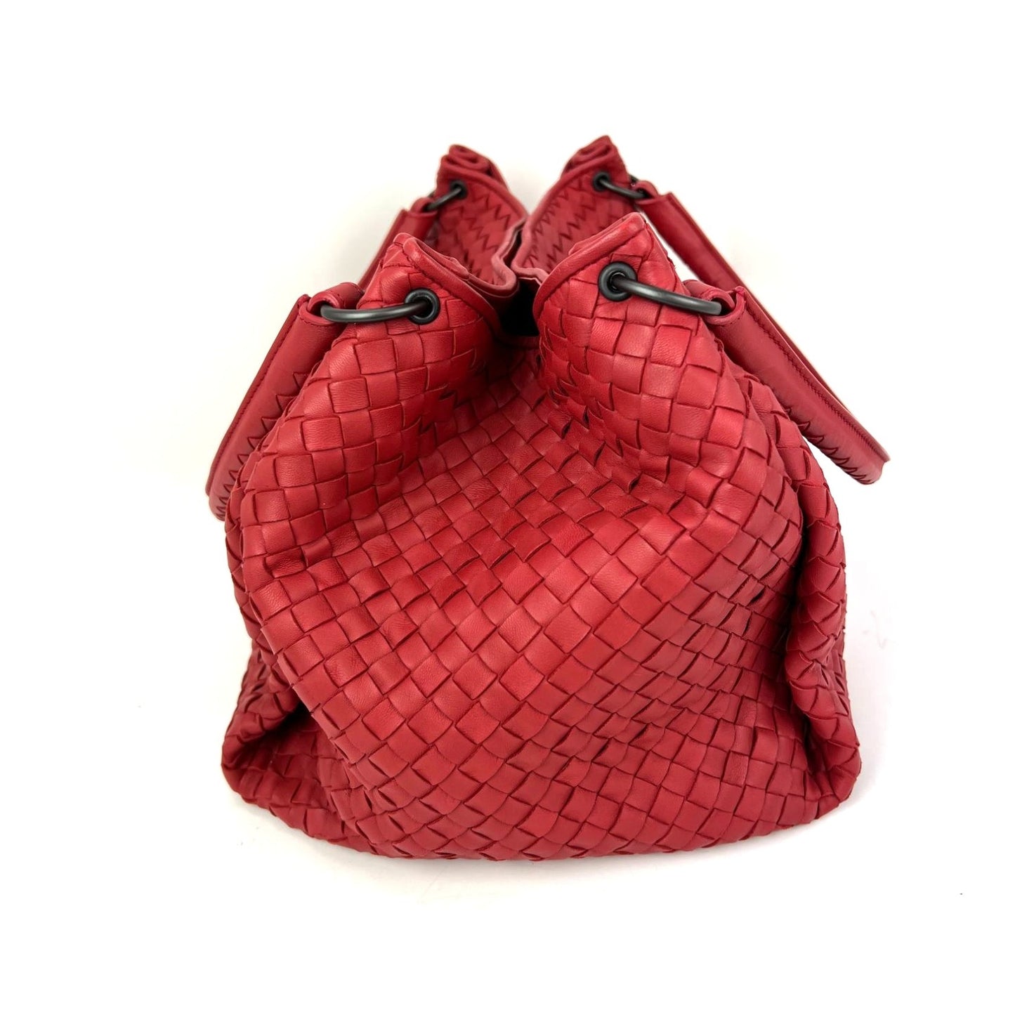 
                  
                    Bottega Veneta Red Intrecciato Leather Shoulder Tote Bag
                  
                