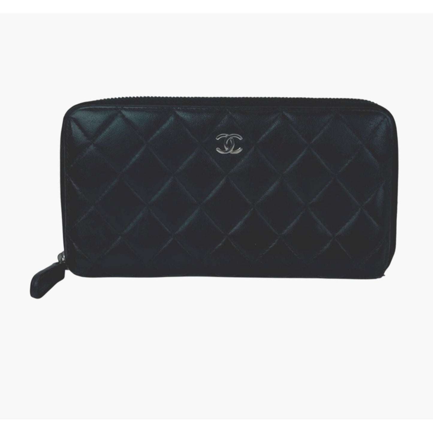 
                  
                    Chanel Classic Quilted Smooth Lambskin Zip Around Black Wallet
                  
                