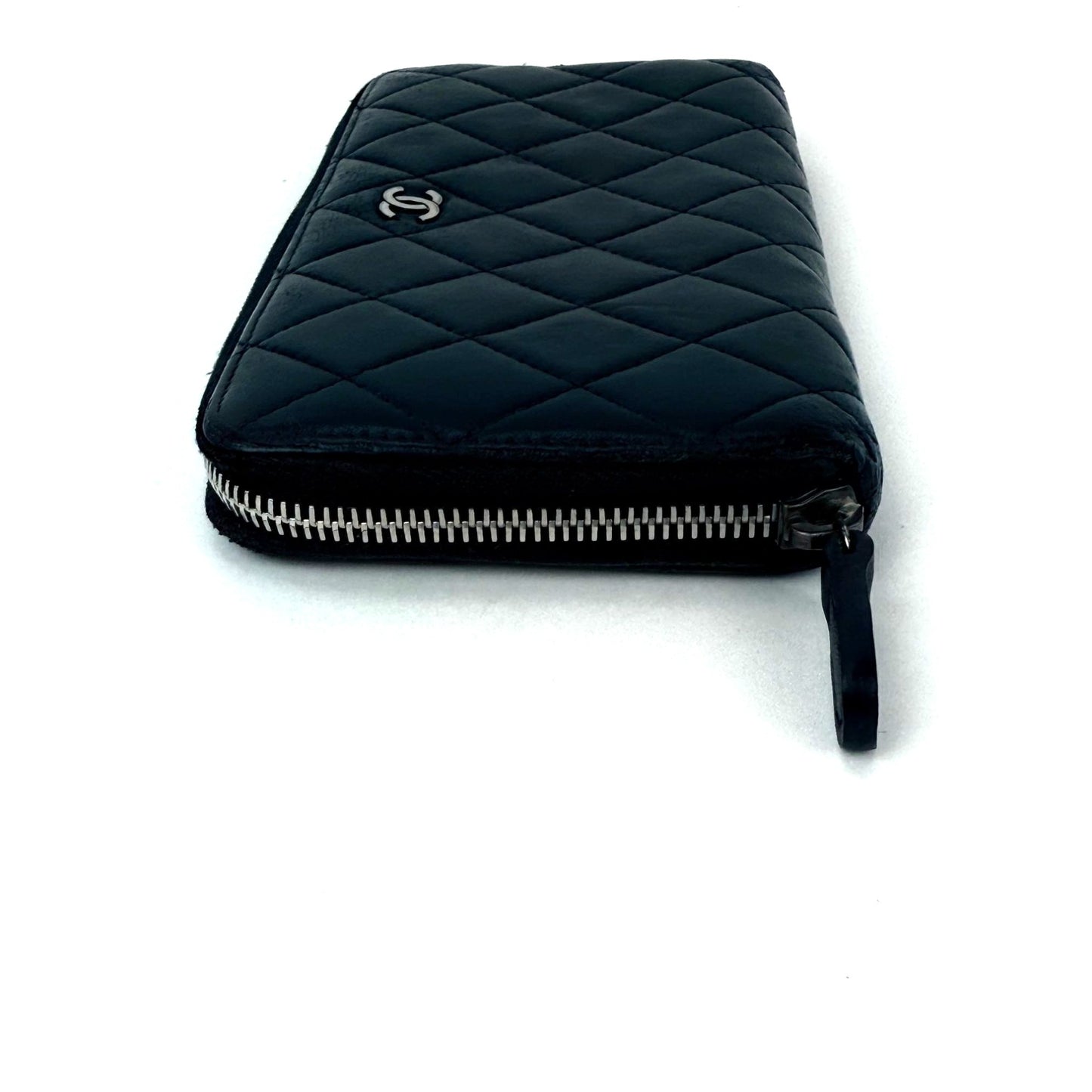 
                  
                    Chanel Classic Quilted Smooth Lambskin Zip Around Black Wallet
                  
                