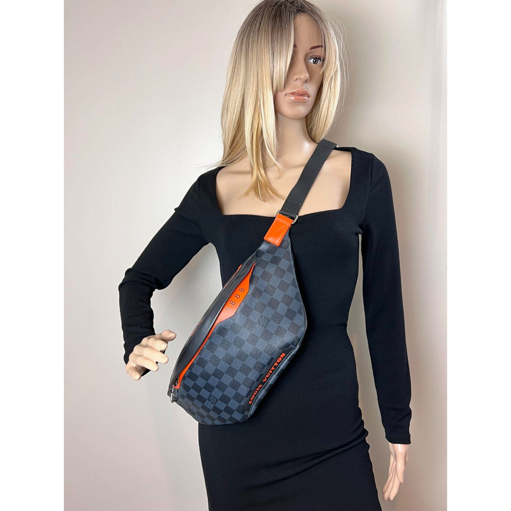 louis vuitton cobalt race backpack Louis Vuitton Damier Colbart orange Race Discovery Bumbag Sling Bag – Debsluxurycloset