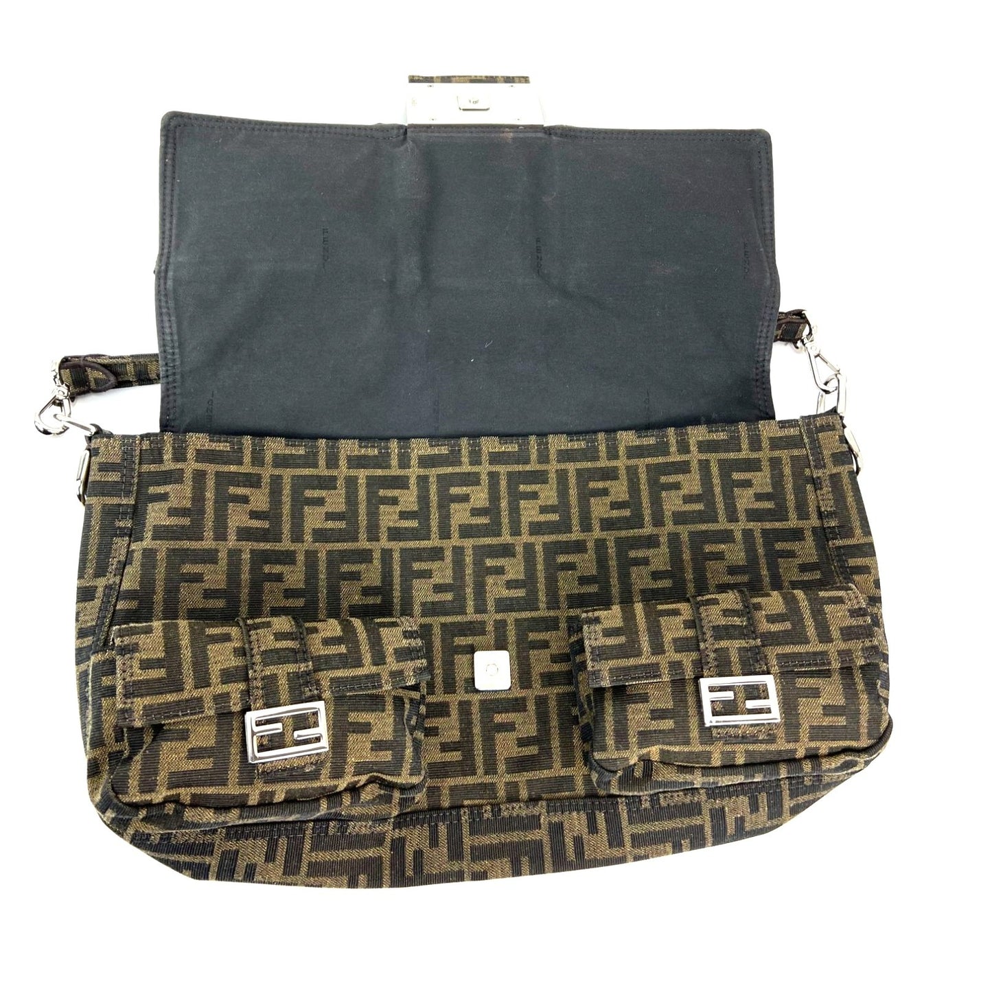 
                  
                    Fendi Zucca FF Multipocket Baguette 1974 Maxi Shoulder Bag
                  
                