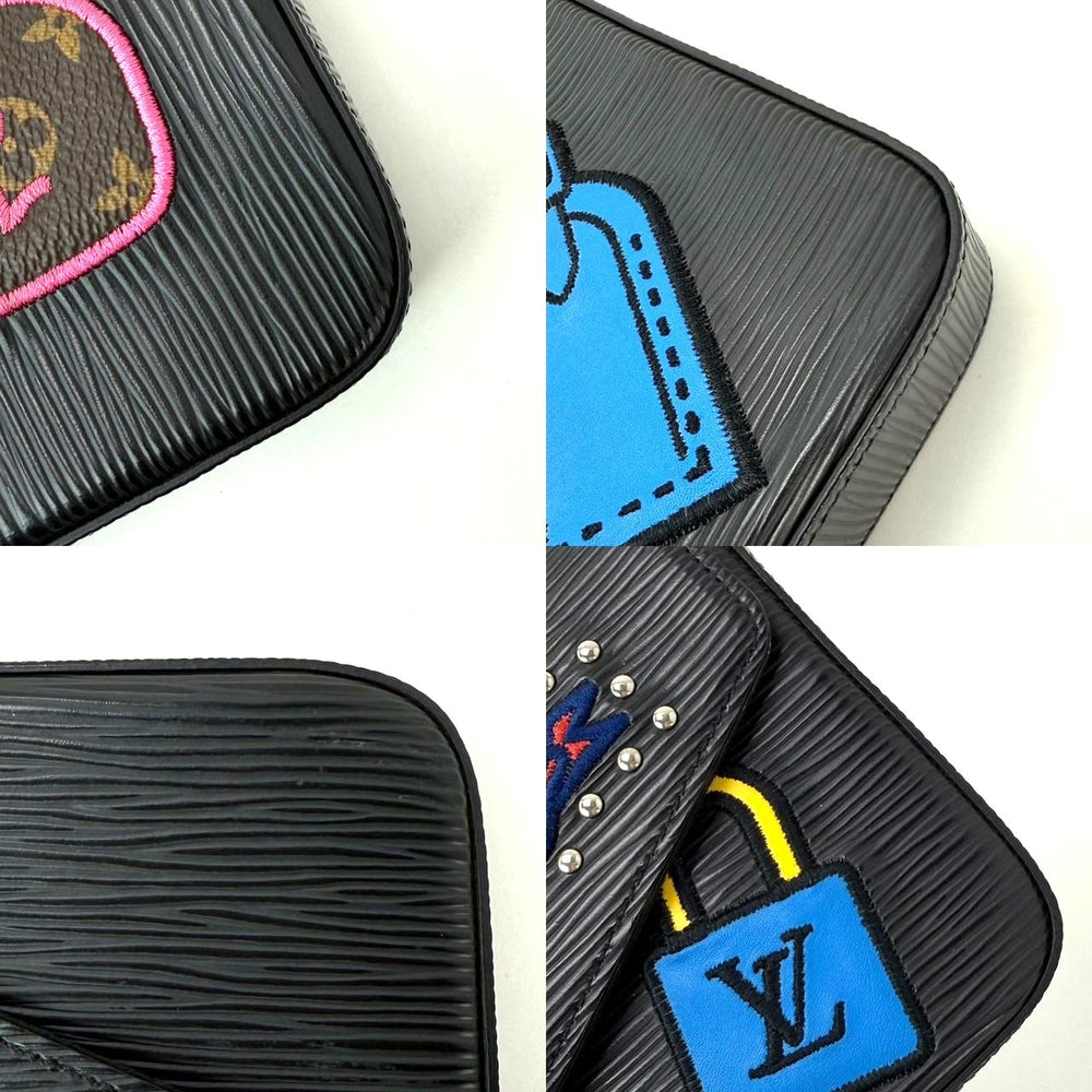 
                  
                    Louis Vuitton Felicie Pochette Limited Edition Patchwork Black Epi Leather Crossbody Bag
                  
                