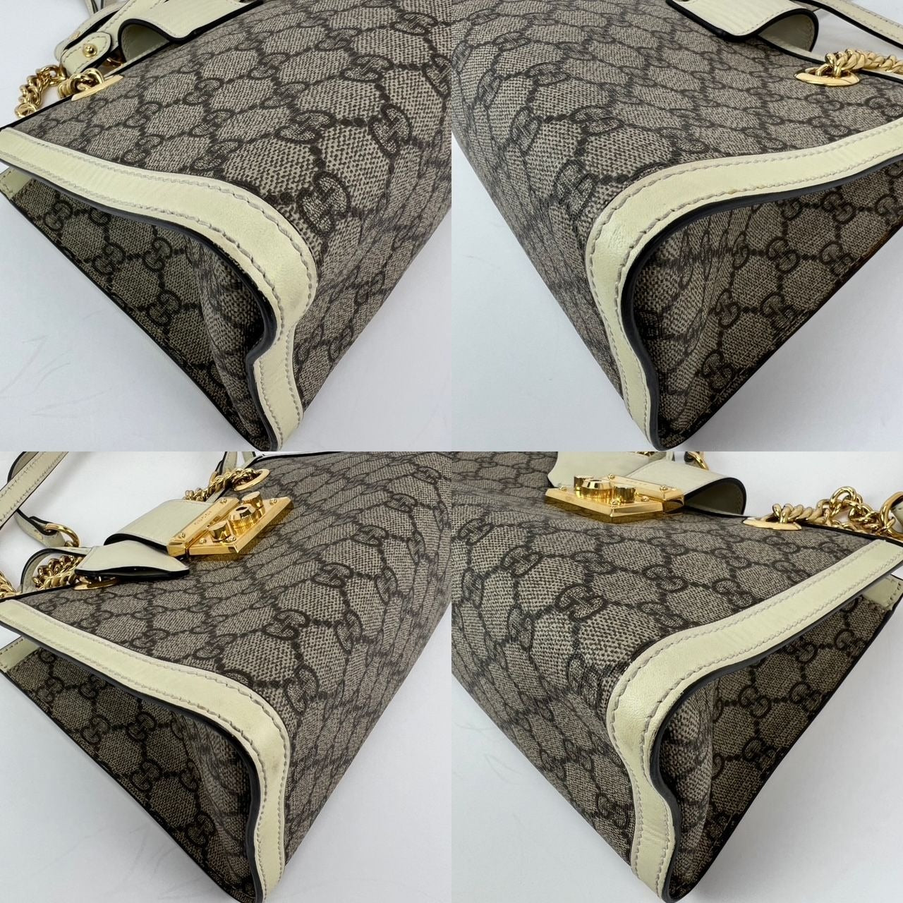 
                  
                    Gucci GG Supreme Small Padlock Leather Ebony Tote Bag
                  
                