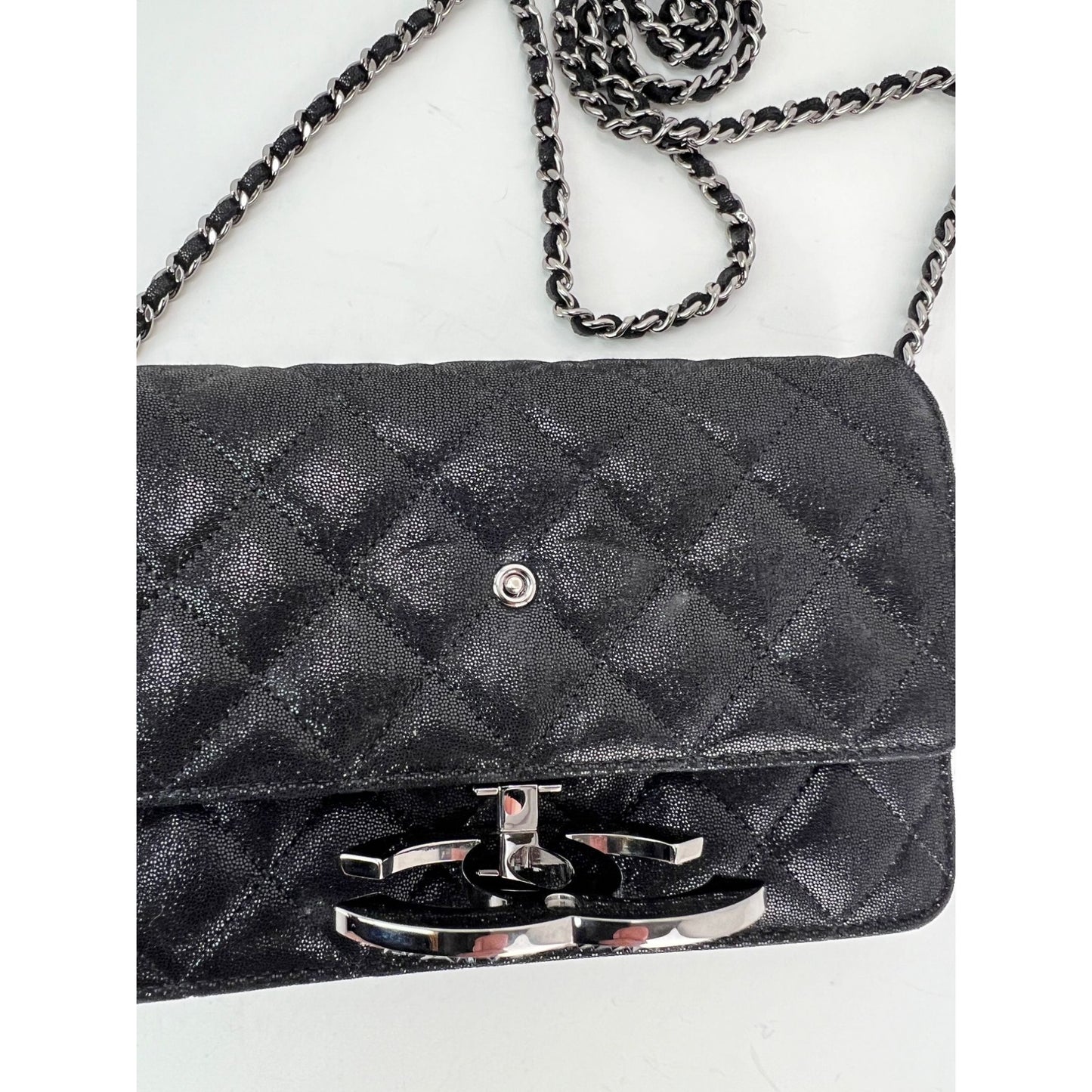 
                  
                    Chanel Iridescent Caviar Crystal Quilted Wallet on a Chain Clutch Bag
                  
                