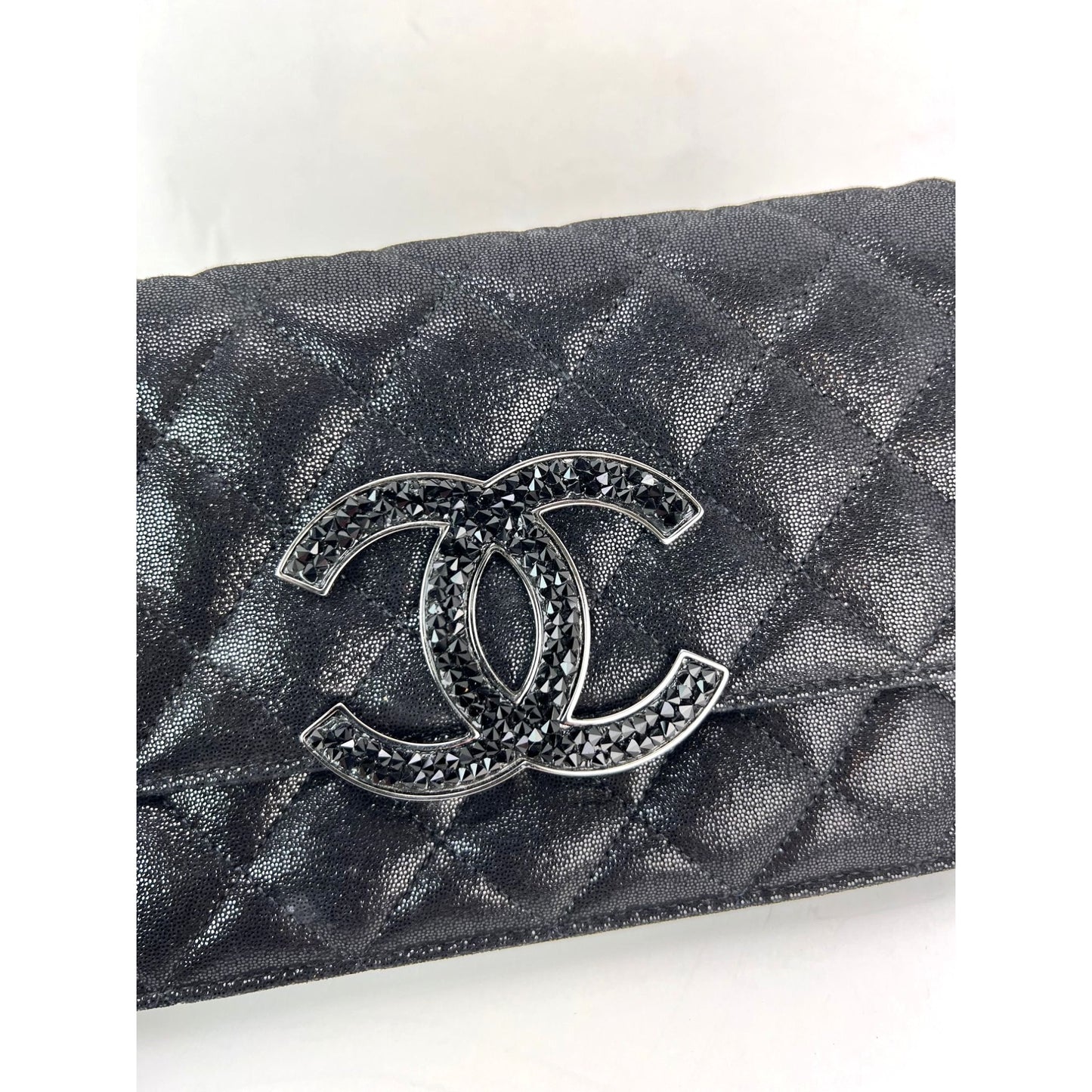 
                  
                    Chanel Iridescent Caviar Crystal Quilted Wallet on a Chain Clutch Bag
                  
                