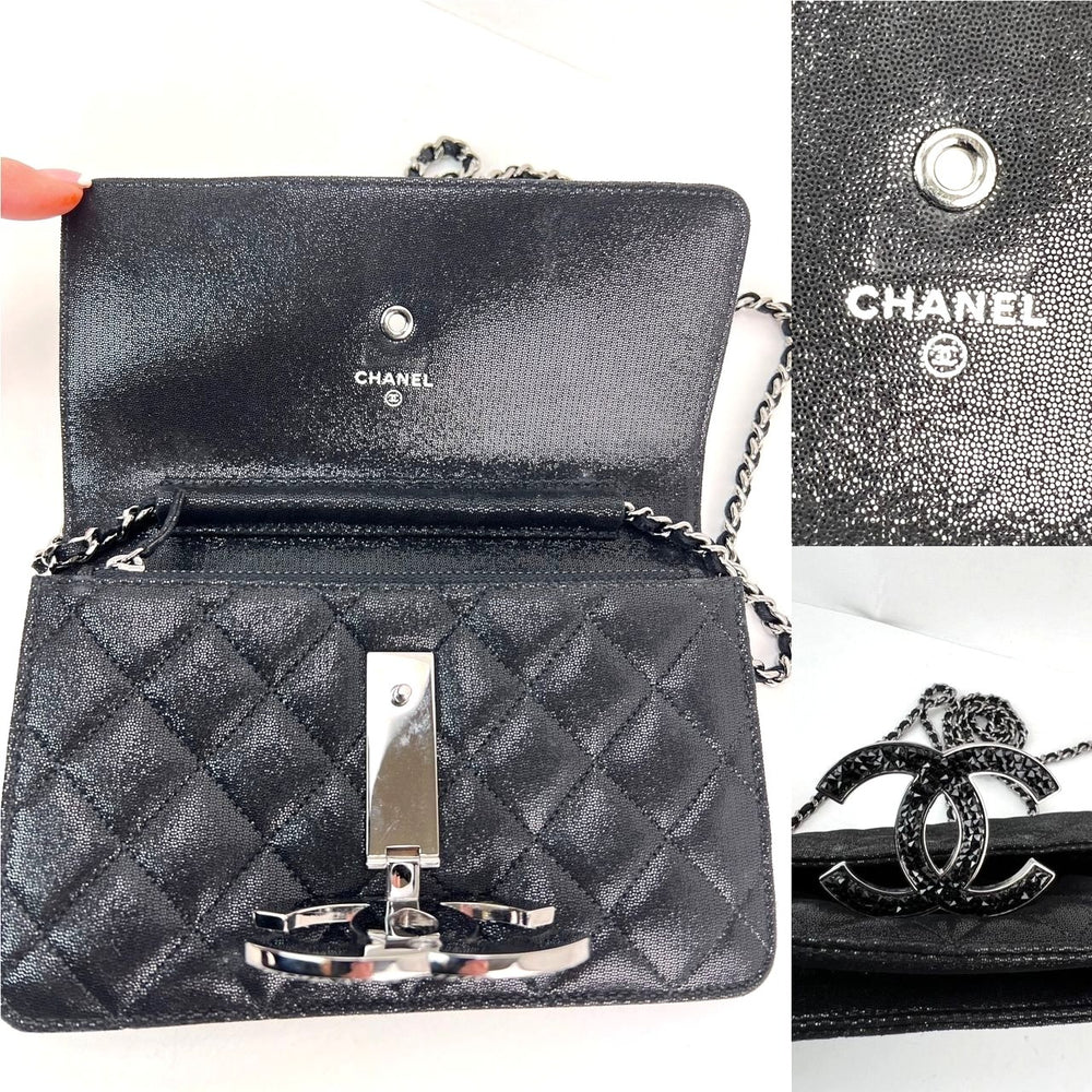 
                  
                    Chanel Iridescent Caviar Crystal Quilted Wallet on a Chain Clutch Bag
                  
                