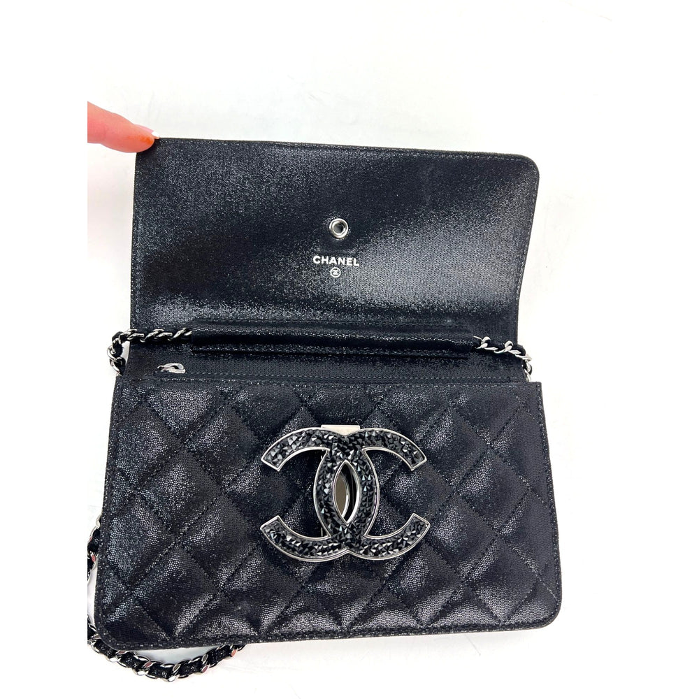 
                  
                    Chanel Iridescent Caviar Crystal Quilted Wallet on a Chain Clutch Bag
                  
                