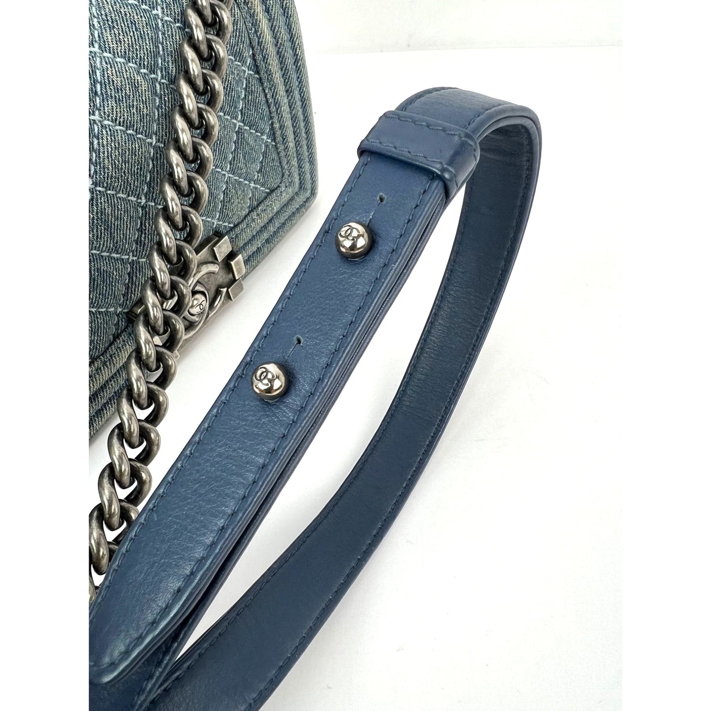 
                  
                    Chanel Denim Quilted Small Blue Boy Flap
                  
                