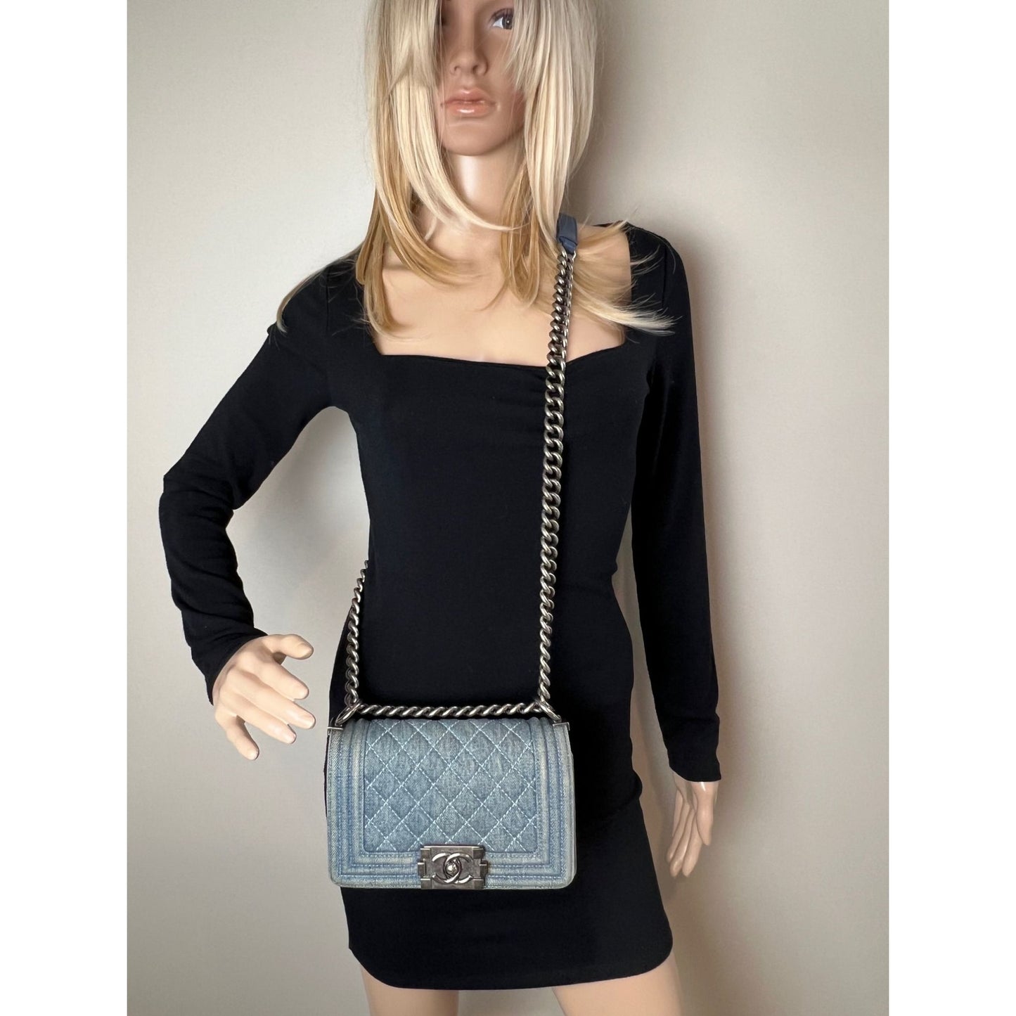 
                  
                    Chanel Denim Quilted Small Blue Boy Flap
                  
                
