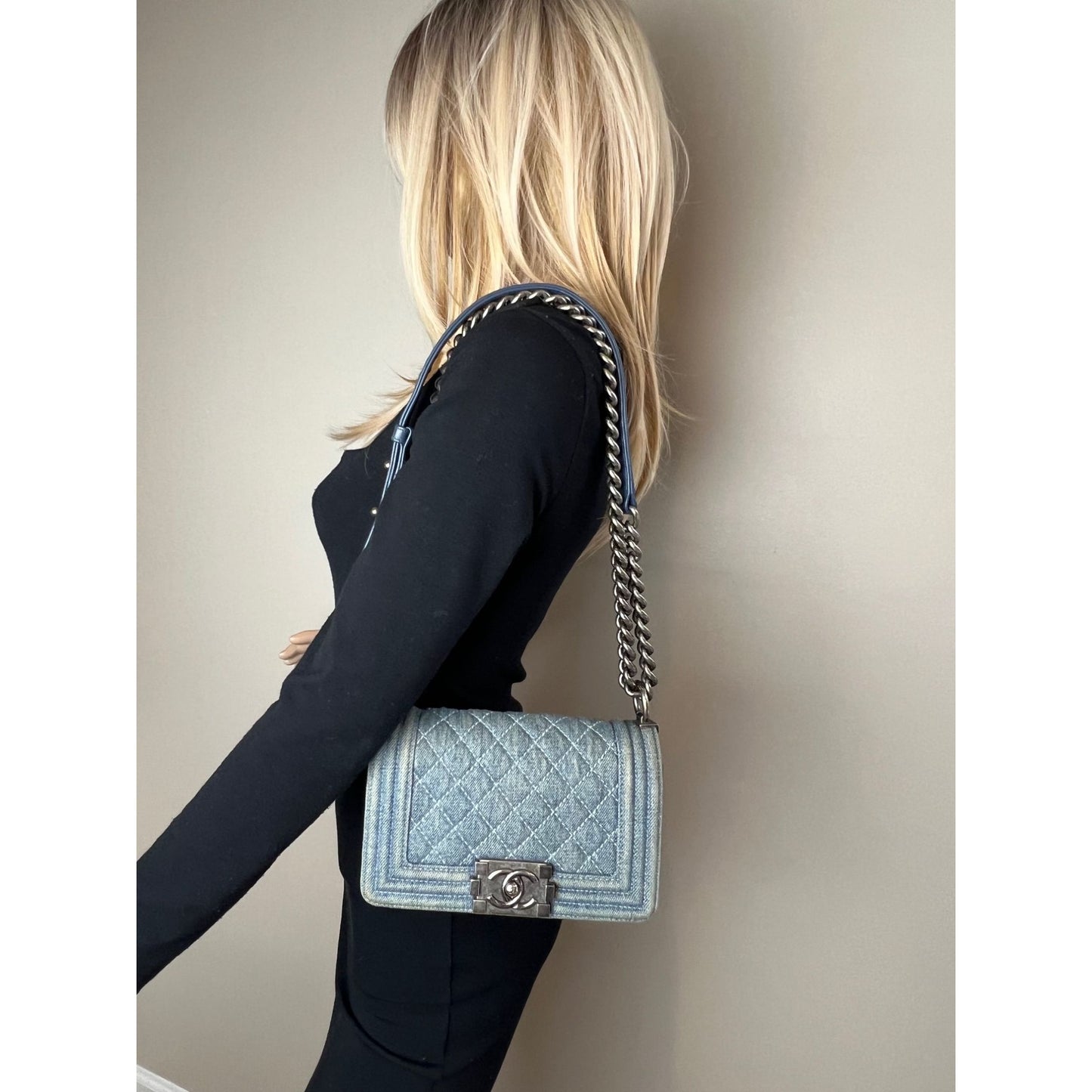 
                  
                    Chanel Denim Quilted Small Blue Boy Flap
                  
                