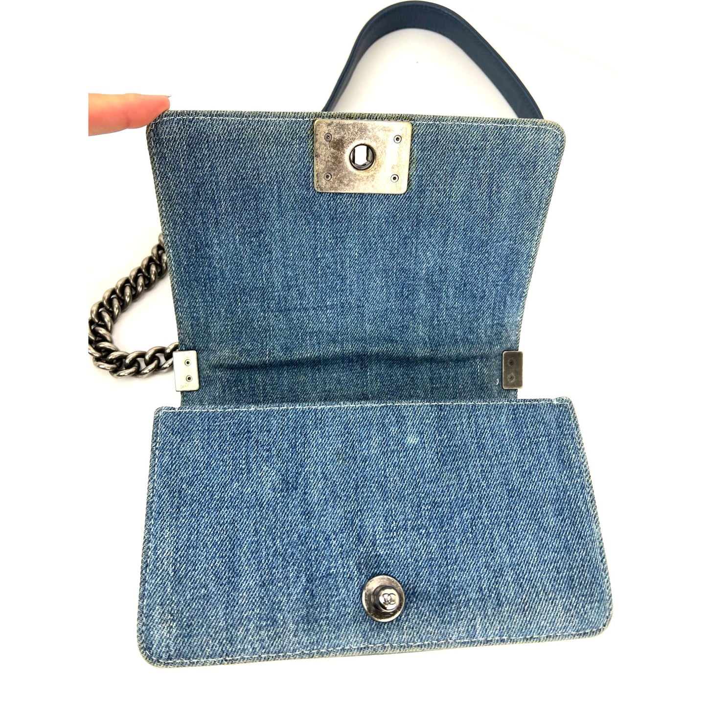 
                  
                    Chanel Denim Quilted Small Blue Boy Flap
                  
                