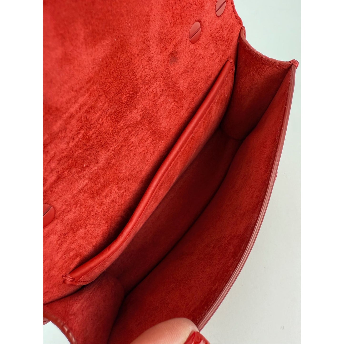 
                  
                    Christian Dior Ultra Matte Calfskin Mini J'Adior Red Flap Bag Clutch
                  
                