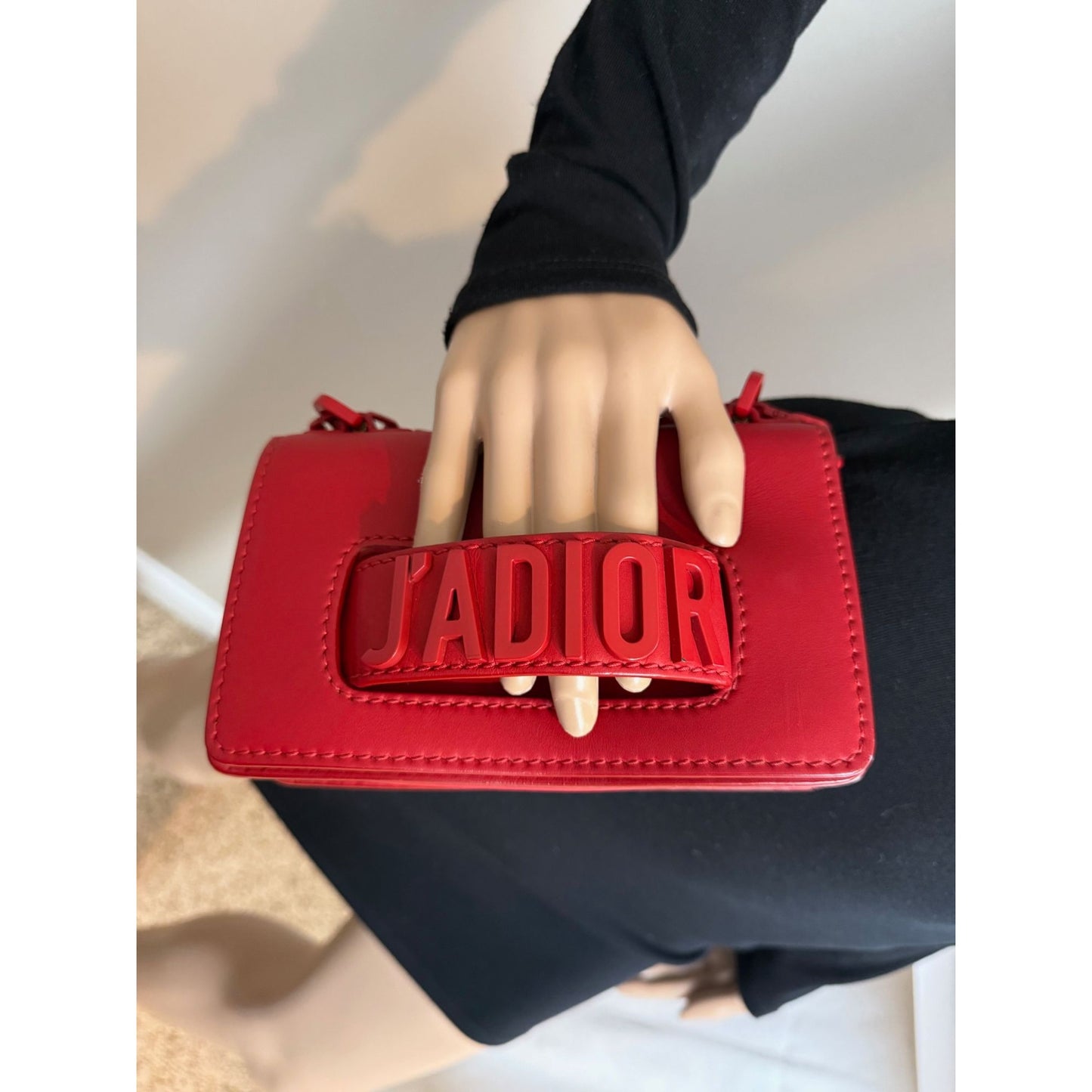 
                  
                    Christian Dior Ultra Matte Calfskin Mini J'Adior Red Flap Bag Clutch
                  
                