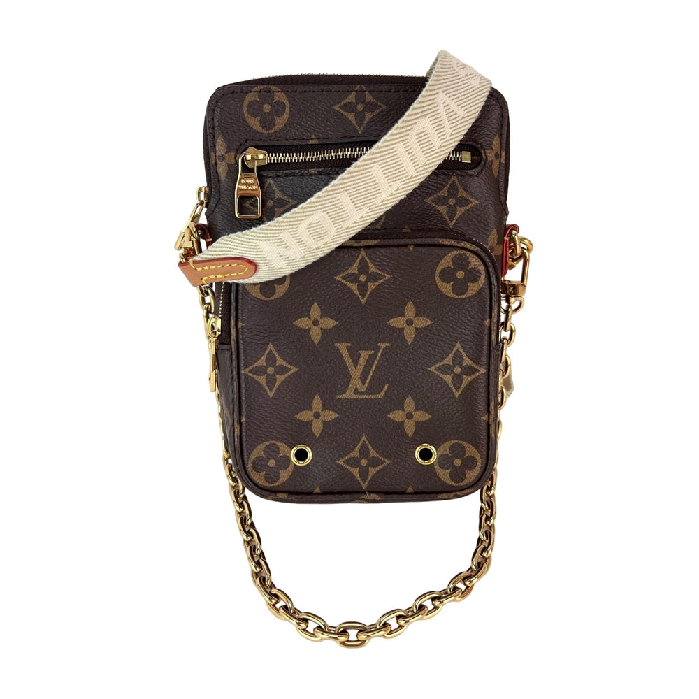 Louis Vuitton Utility Phone Sleeve Monogram Crossbody Shoulder Bag