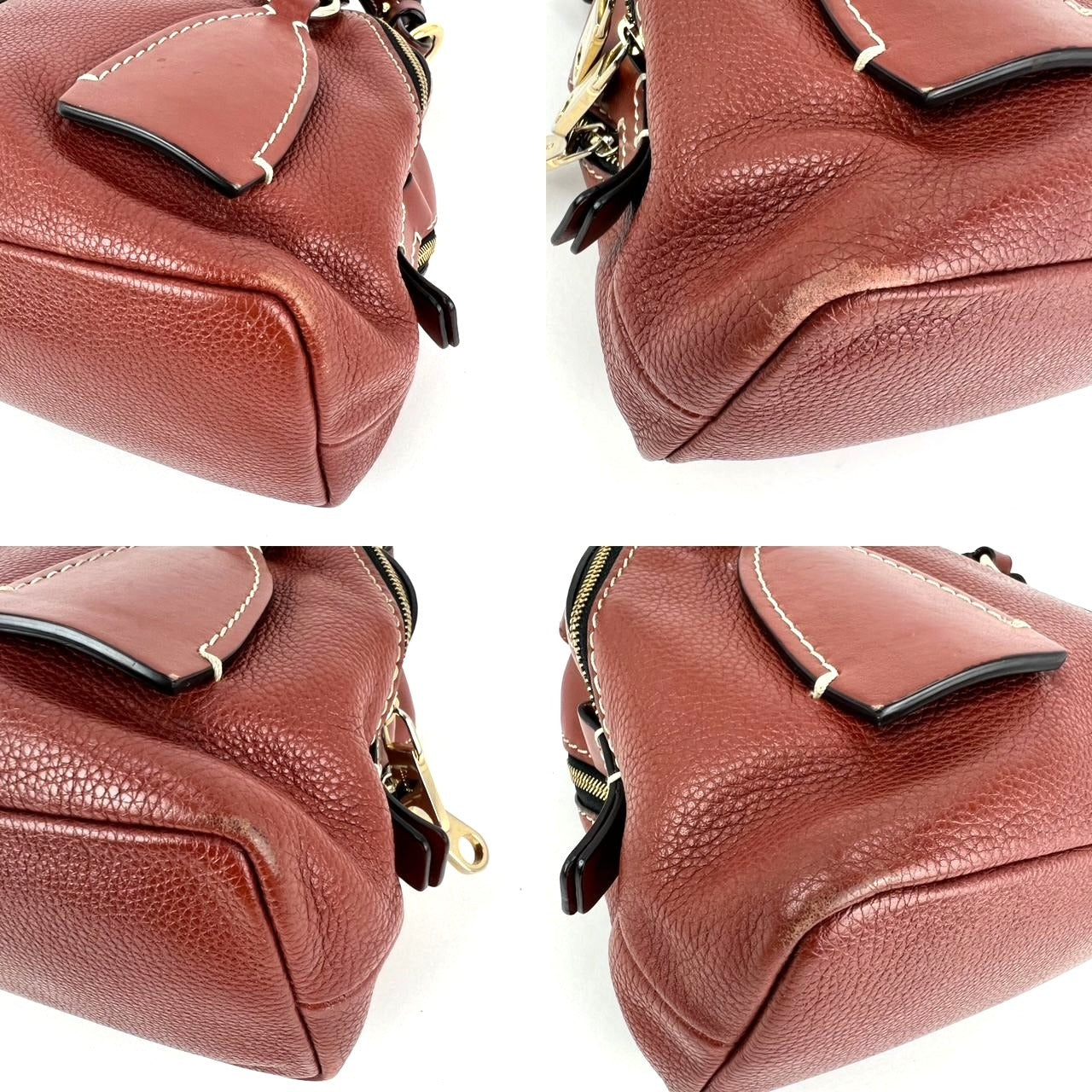 
                  
                    Chloe Calfskin Small Daria Sepla Brown Satchel Bag
                  
                
