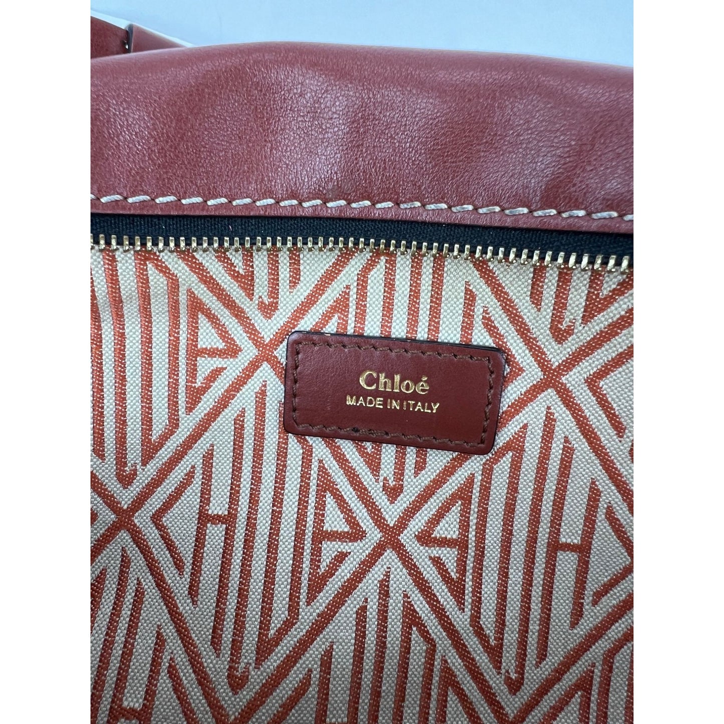 
                  
                    Chloe Calfskin Small Daria Sepla Brown Satchel Bag
                  
                