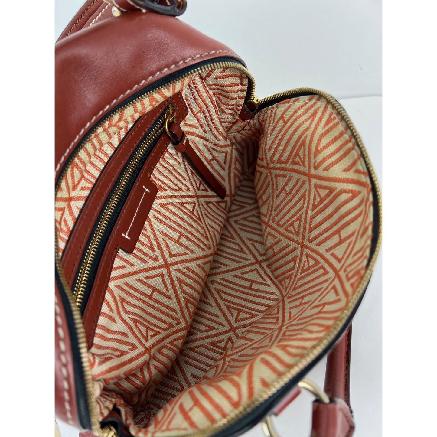 
                  
                    Chloe Calfskin Small Daria Sepla Brown Satchel Bag
                  
                