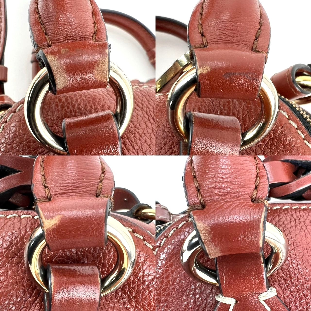 
                  
                    Chloe Calfskin Small Daria Sepla Brown Satchel Bag
                  
                