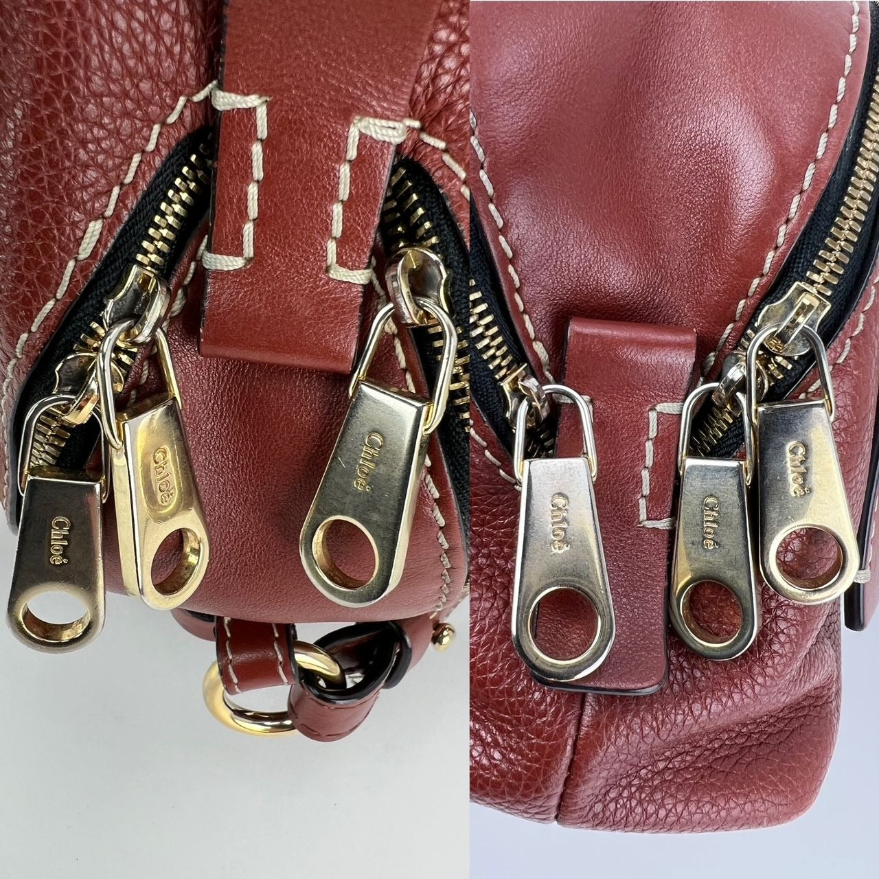 
                  
                    Chloe Calfskin Small Daria Sepla Brown Satchel Bag
                  
                