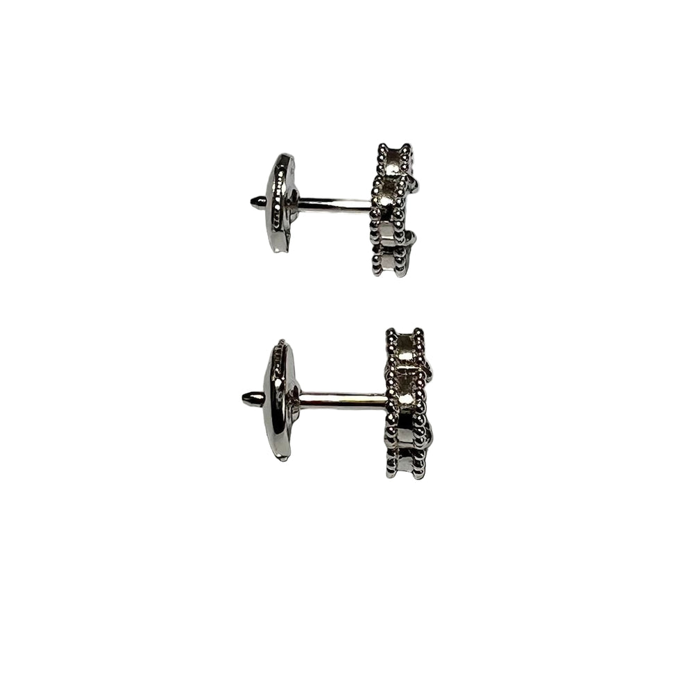 
                  
                    Van Cleef & Arpels 18K White Gold Turquoise Sweet Alhambra Earrings
                  
                