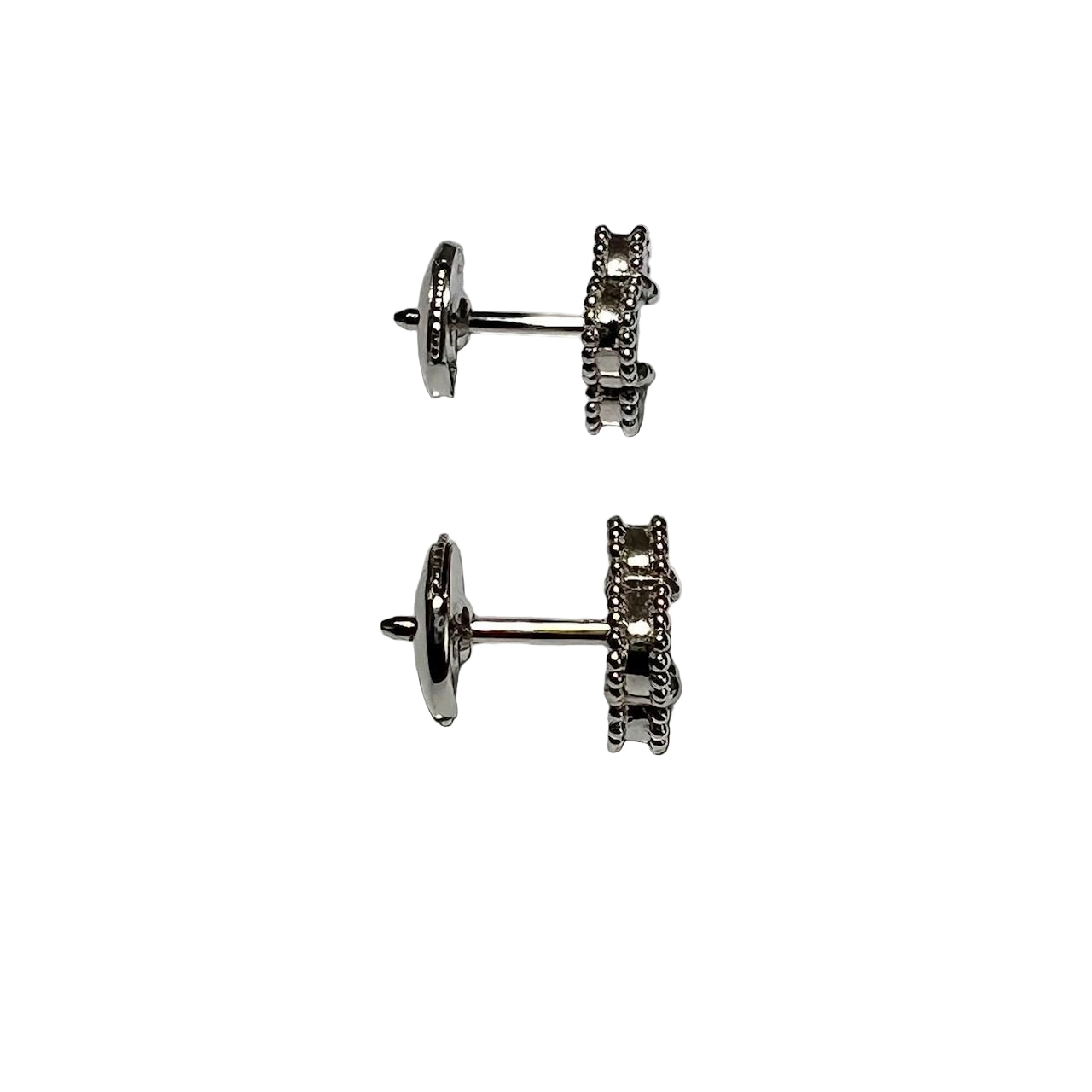 
                  
                    Van Cleef & Arpels 18K White Gold Turquoise Sweet Alhambra Earrings
                  
                