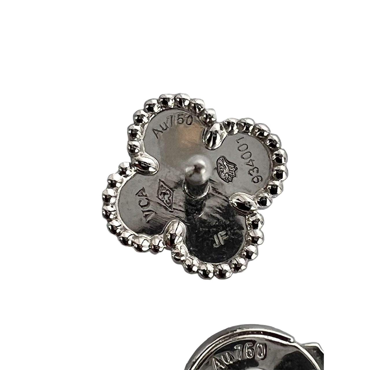 
                  
                    Van Cleef & Arpels 18K White Gold Turquoise Sweet Alhambra Earrings
                  
                