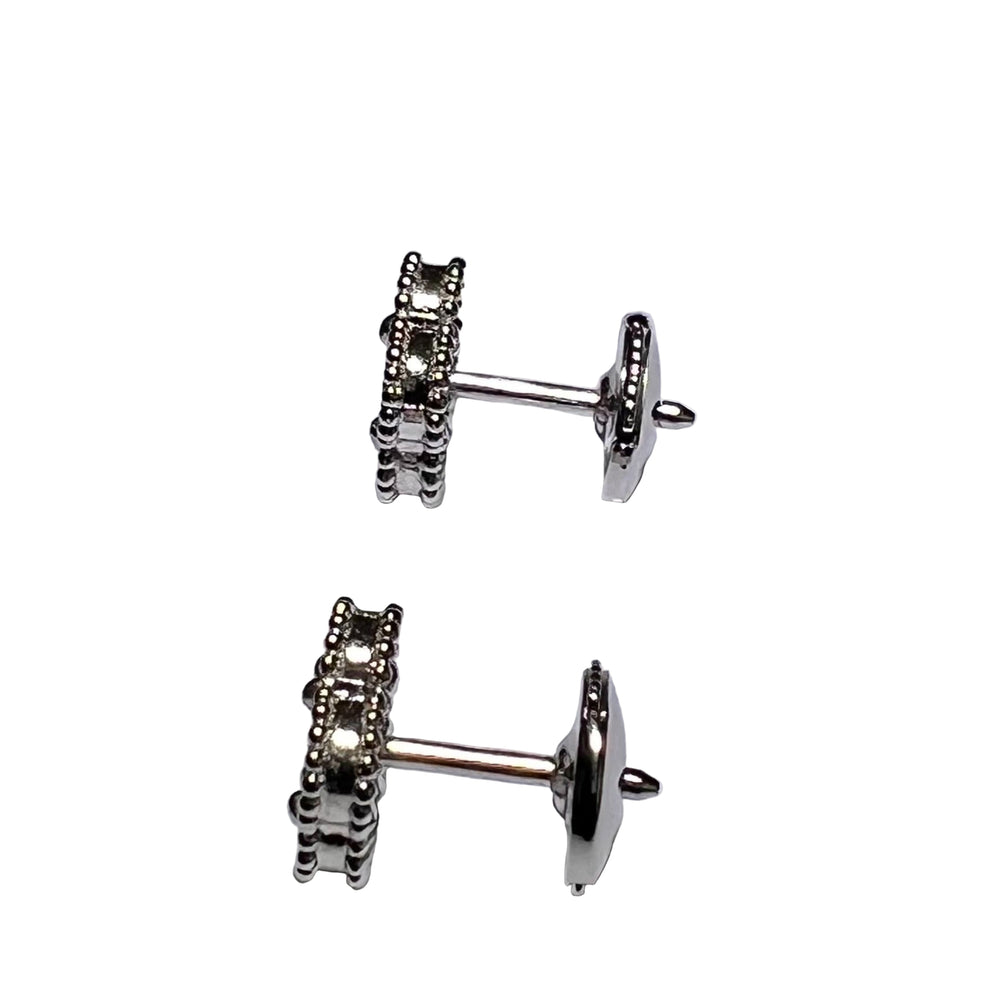 
                  
                    Van Cleef & Arpels 18K White Gold Turquoise Sweet Alhambra Earrings
                  
                