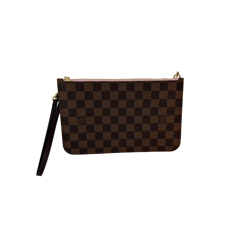 Louis Vuitton Pochette Damier Ebene from Neverfull Clutch Crossbody Bag