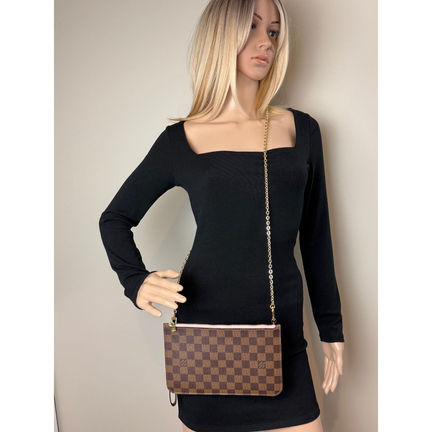 
                  
                    Louis Vuitton Pochette Damier Ebene from Neverfull Clutch Crossbody Bag
                  
                