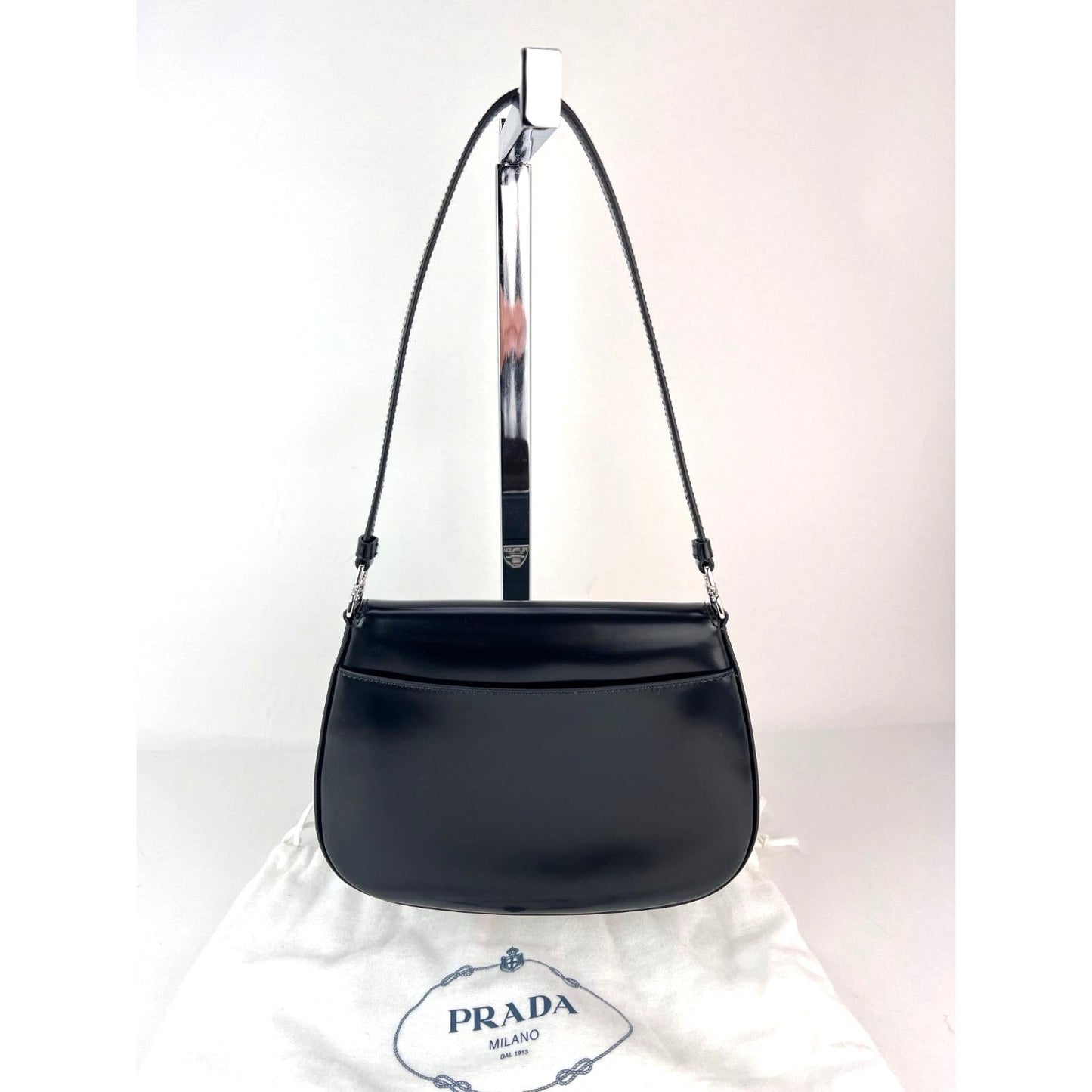 
                  
                    Prada Small Cleo brushed leather shoulder bag with flap
                  
                