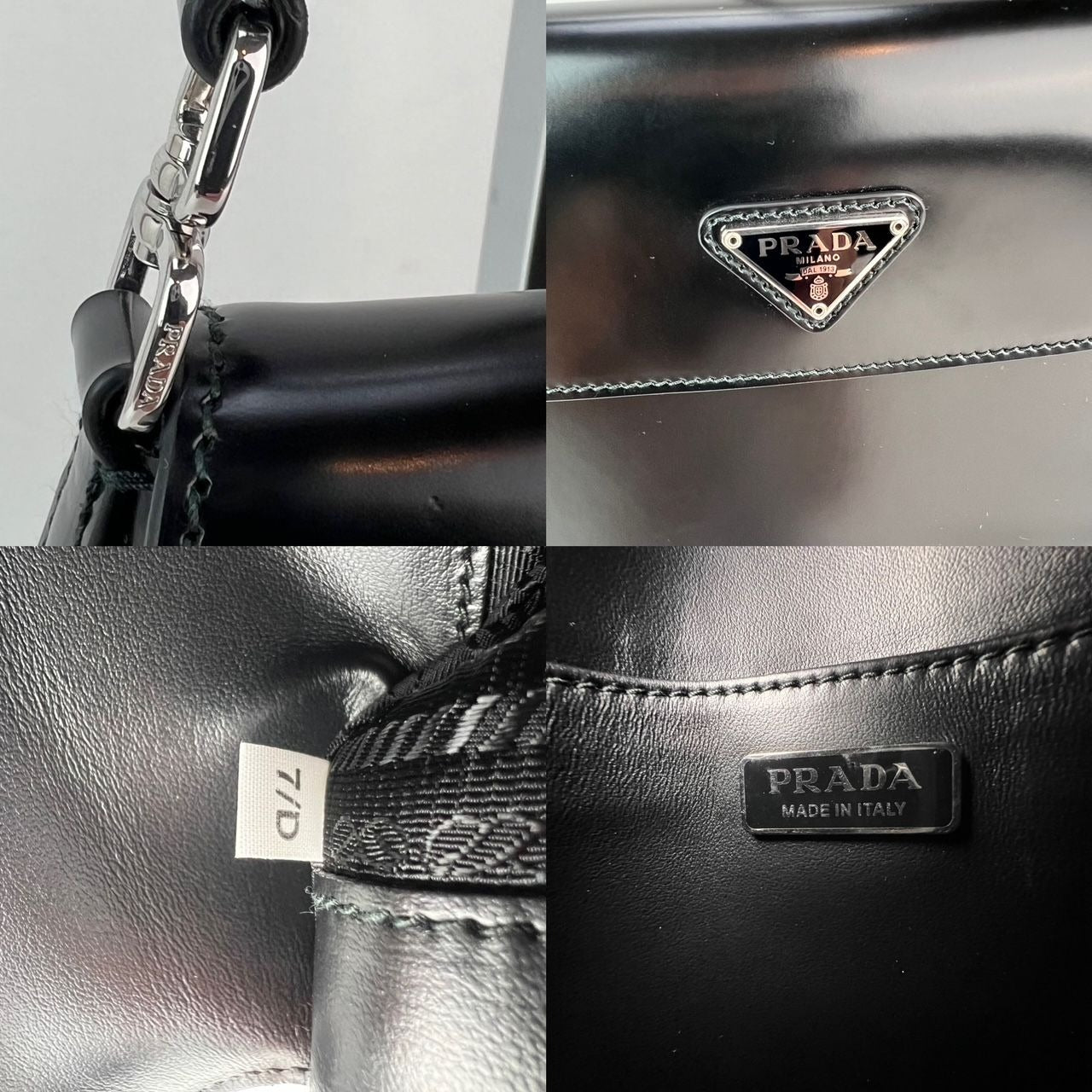 
                  
                    Prada Small Cleo brushed leather shoulder bag with flap
                  
                