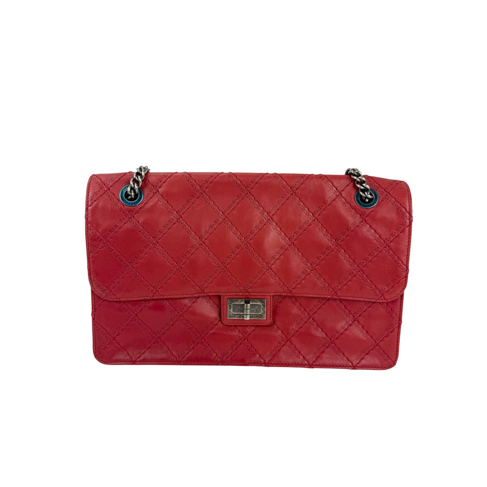 Chanel Calfskin CC Crave Reissue Crown Jumbo Flap Light Red Bag