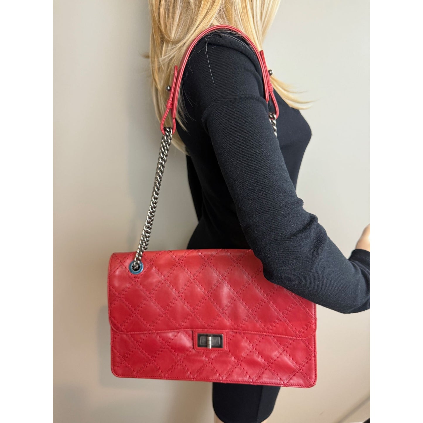 
                  
                    Chanel Calfskin CC Crave Reissue Crown Jumbo Flap Light Red Bag
                  
                
