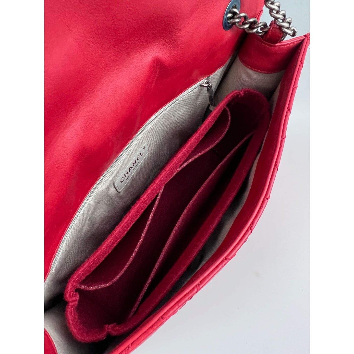 
                  
                    Chanel Calfskin CC Crave Reissue Crown Jumbo Flap Light Red Bag
                  
                
