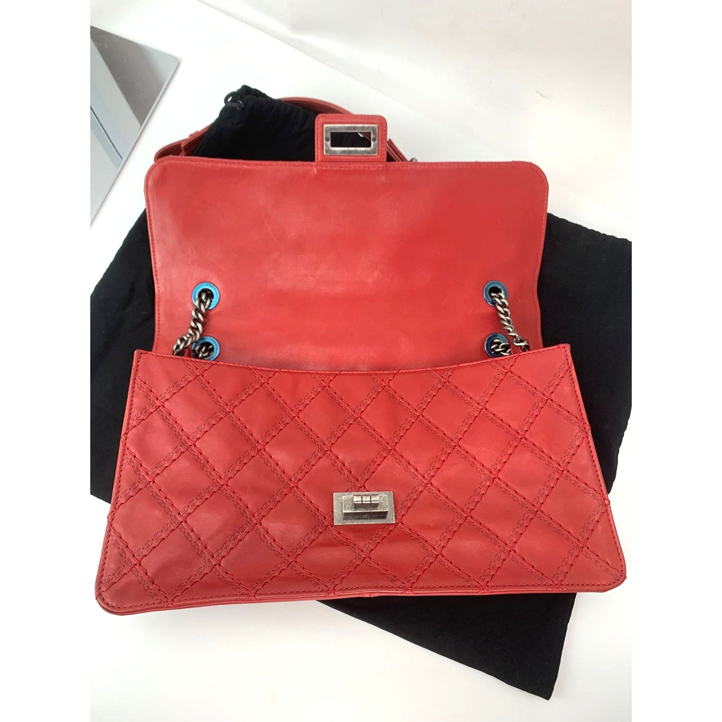 
                  
                    Chanel Calfskin CC Crave Reissue Crown Jumbo Flap Light Red Bag
                  
                