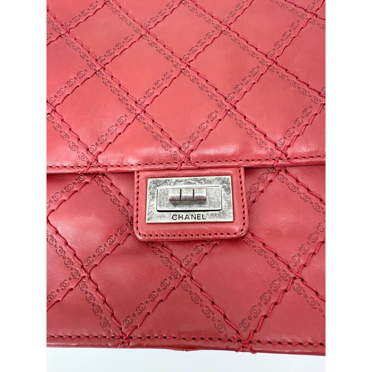 
                  
                    Chanel Calfskin CC Crave Reissue Crown Jumbo Flap Light Red Bag
                  
                
