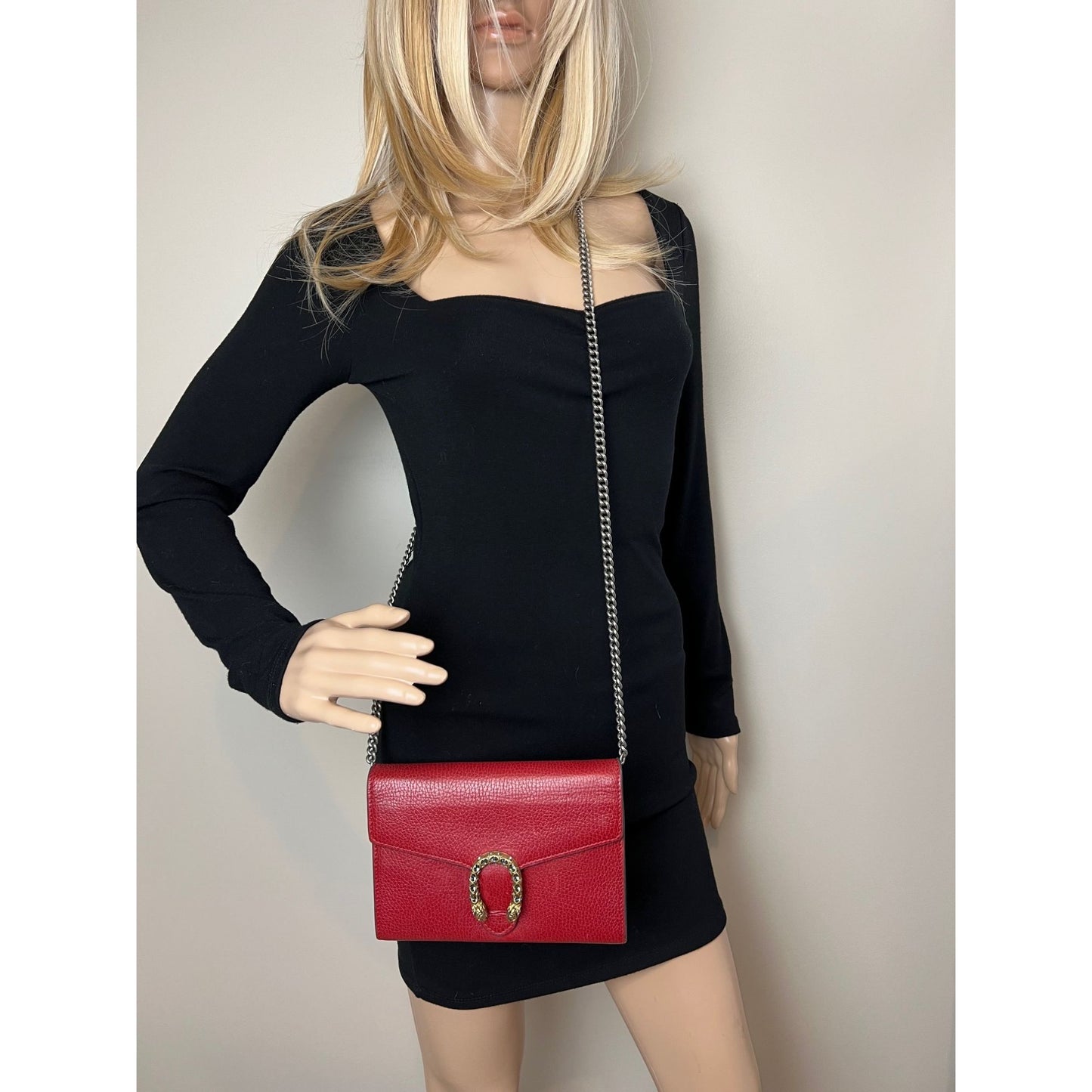 
                  
                    Gucci Dionysus Mini Bag Chain Wallet Hibiscus Red Crossbody Bag Clutch
                  
                