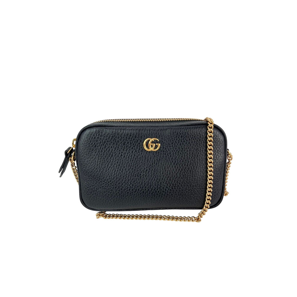 Gucci GG Marmont Super Mini lack Calfskin Crossbody Bag