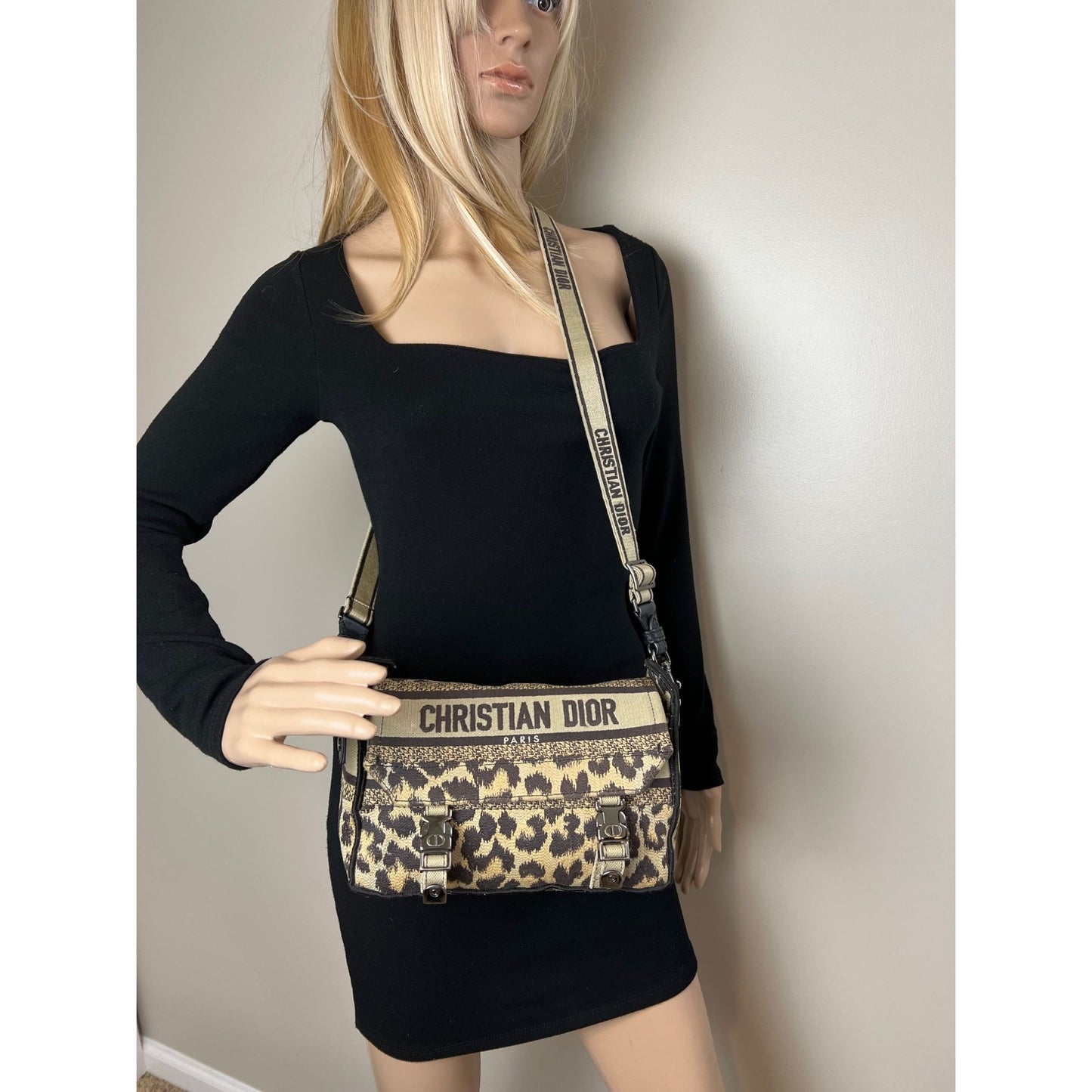 
                  
                    Christian Dior Small Diorcamp Leopard Messenger Shoulder Bag
                  
                