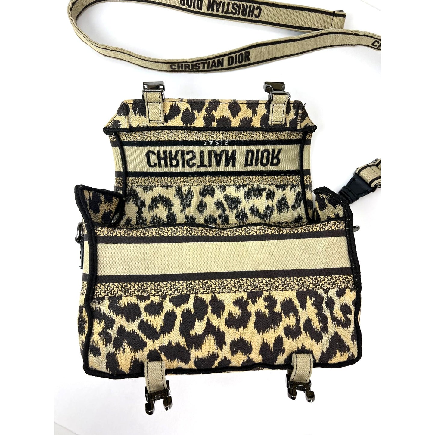 
                  
                    Christian Dior Small Diorcamp Leopard Messenger Shoulder Bag
                  
                
