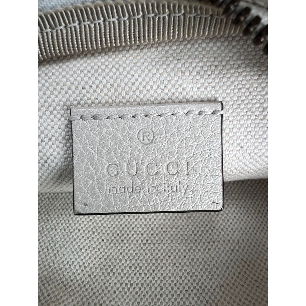 
                  
                    Gucci Logo White Leather Web Belt Sling Bag
                  
                