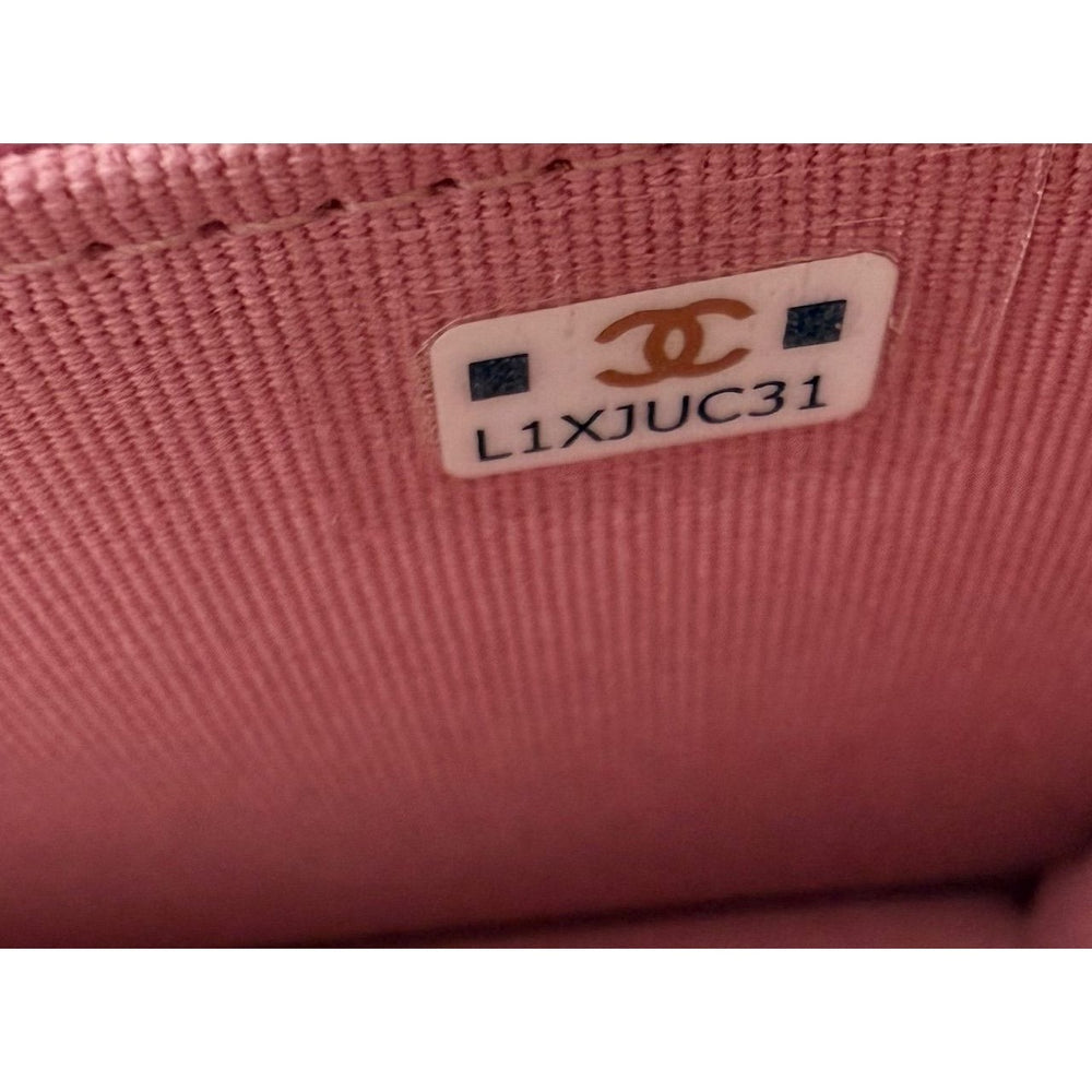 
                  
                    Chanel Tweed Quilted Mini Flap Pink Chain Waist Shoulder Bag
                  
                