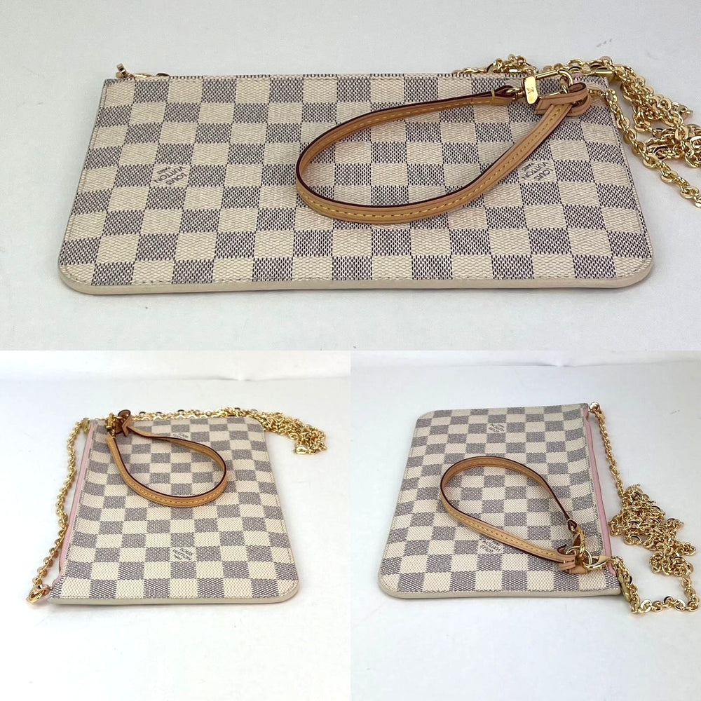 
                  
                    Louis Vuitton Pochette Damier Azur from a Neverfull Wristlet Clutch Bag
                  
                