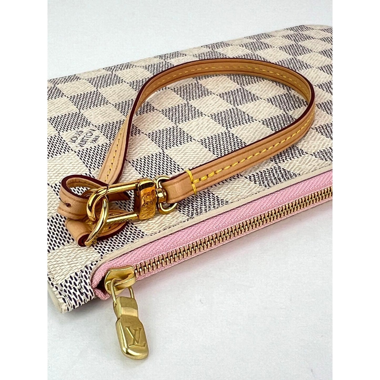 
                  
                    Louis Vuitton Pochette Damier Azur from a Neverfull Wristlet Clutch Bag
                  
                