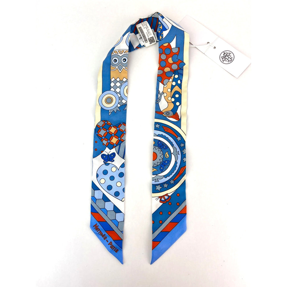 
                  
                    Hermes Les Murmures Multicolor Silk Twilly Scarf
                  
                