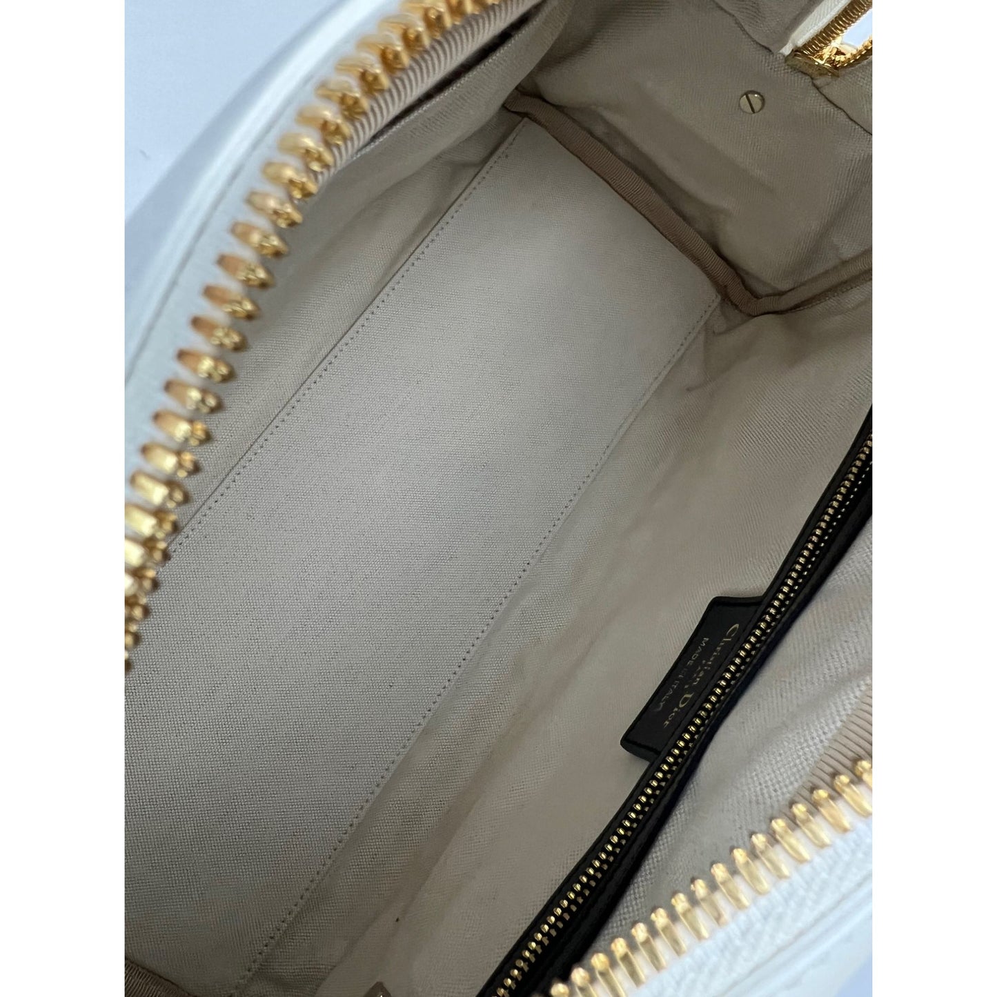 
                  
                    Christian Dior Lambskin Cannage Medium Dior Vibe Zip Bowling Bag
                  
                